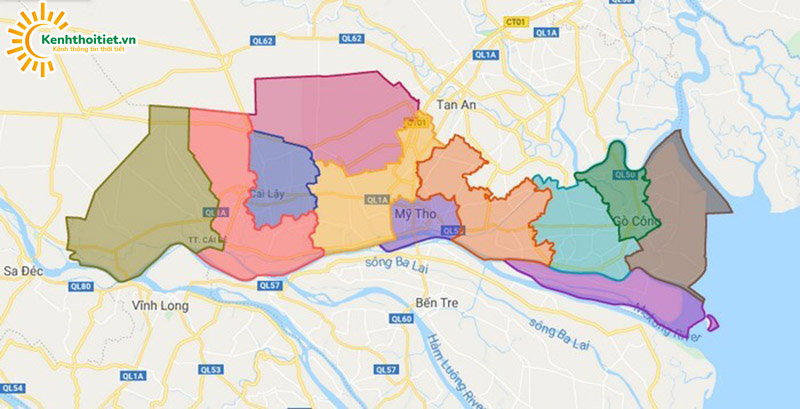 Vị trí địa lý tỉnh Tiền Giang